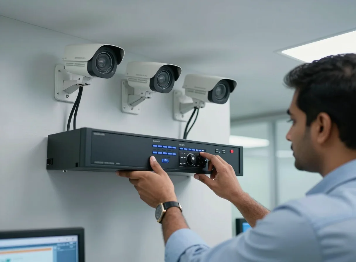 CCTV monitoring setup illustration