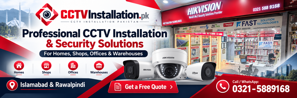 CCTV installation services banner Islamabad Rawalpindi